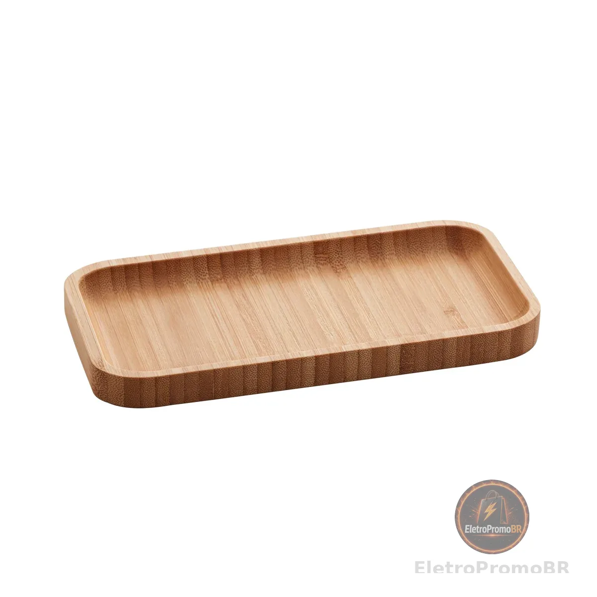 LYOR - Bandeja de Bambu Hire Marrom Natural 20cm - Mesa Posta - Organização - Utensílios de Cozinha - Enxoval - Decoração - Travessa Retangular - Petisqueira - Utilidades Domésticas