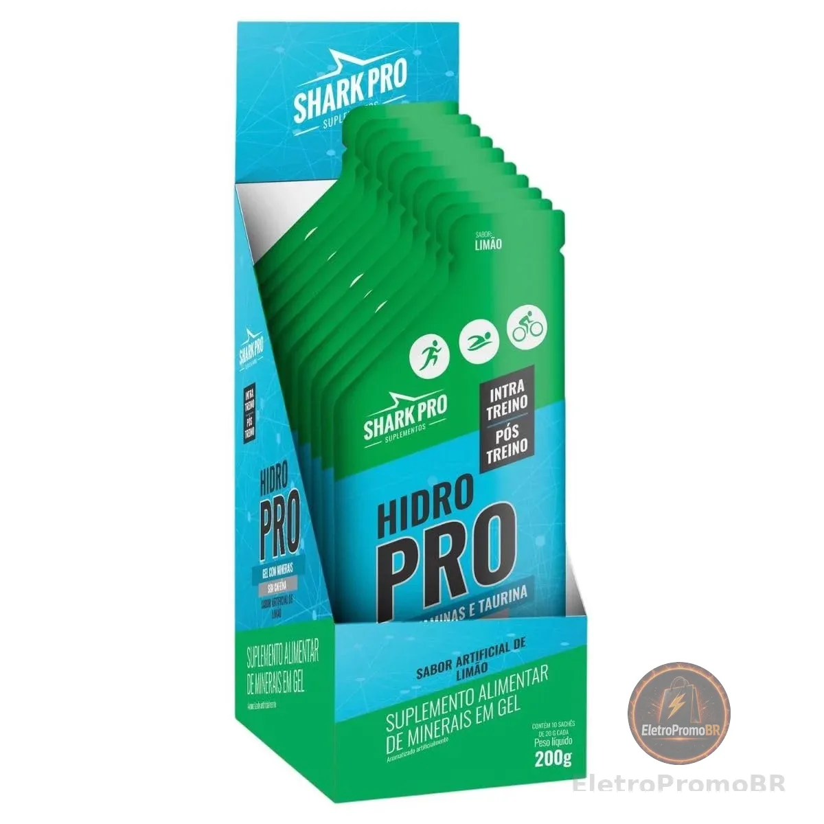 Hidro Pro - 10 Sachês 20g Limão - Shark Pro