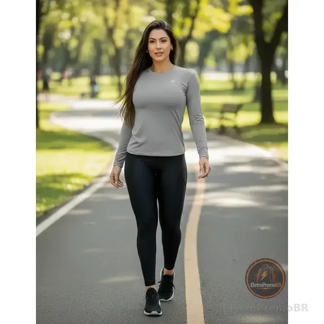 Camisas Térmica Feminina Voker Proteção Uv Bike Academia