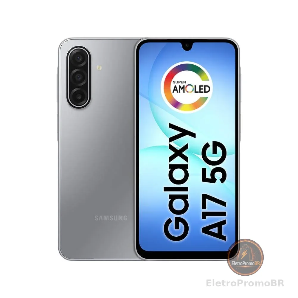 Celular Samsung Galaxy A17 5G, 128GB, 4GB, 50MP Tela 6.7" - Cinza