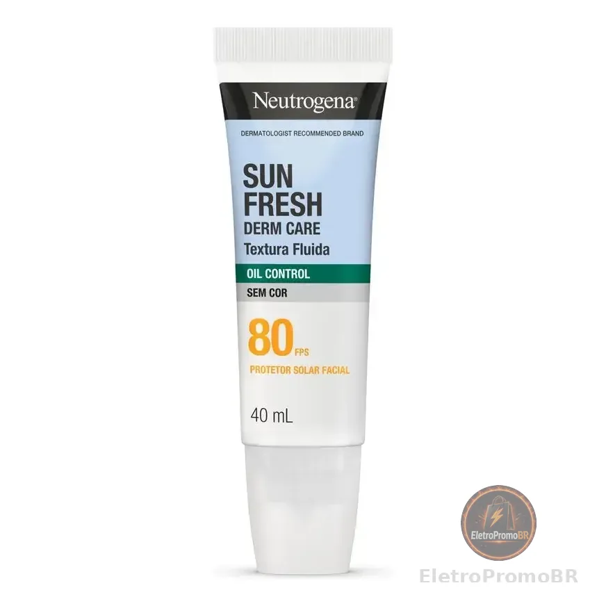 Neutrogena Derm Care Oil Control, Sem Cor, Fps 80, 40ml