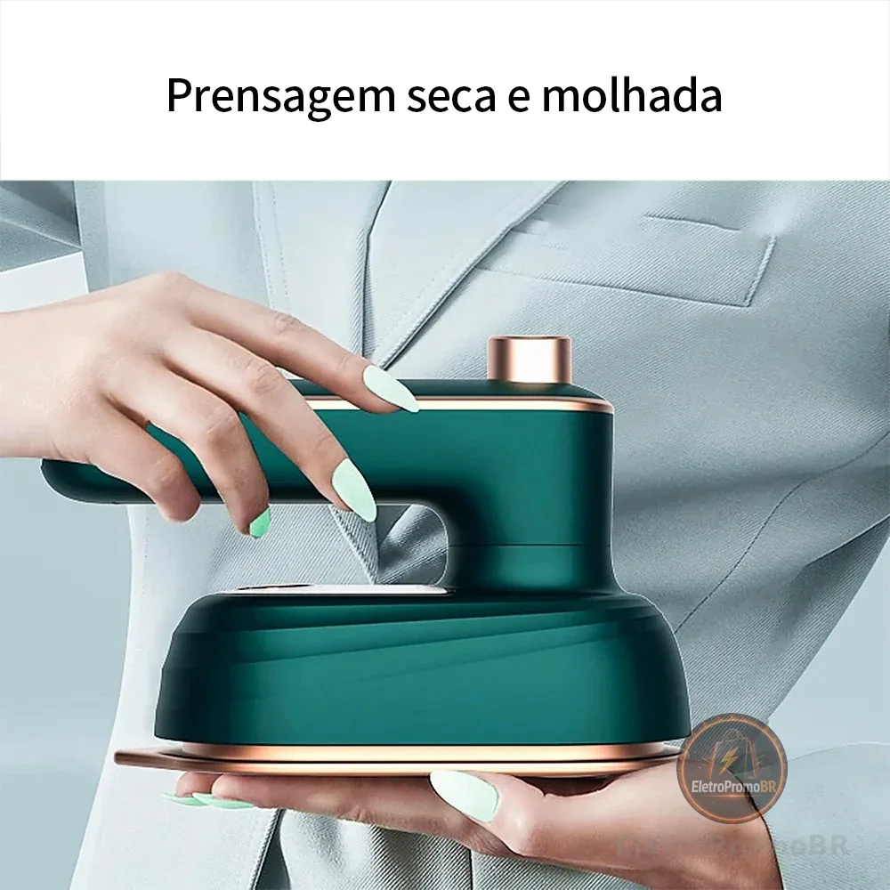 Mini Ferro De Passar Roupas Para Viagem Elétrico Portátil Pequeno Bivolt 110v e 220v