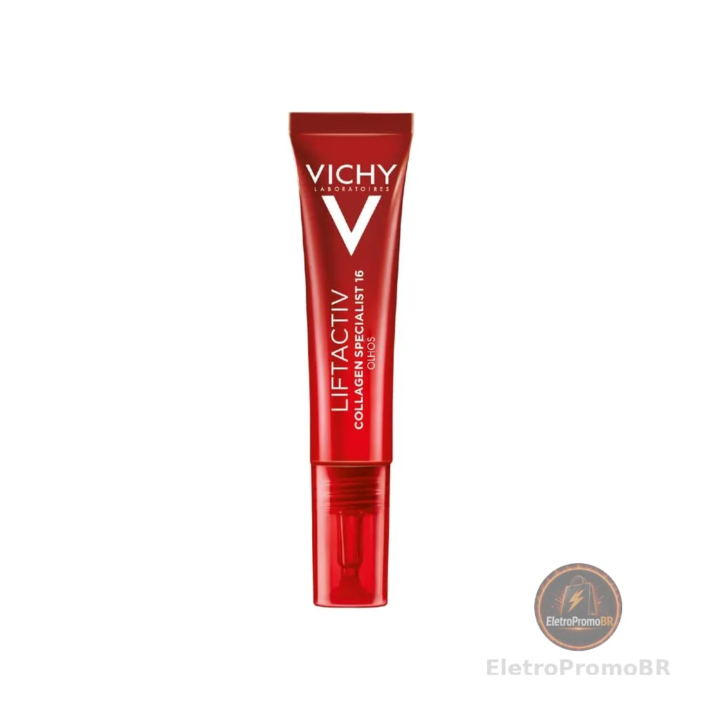 Vichy Liftactiv Collagen Specialist 16 Olhos, Creme Anti-idade para os Olhos com Ácido Hialurônico e Tecnologia Co-Bonding, Reduz Rugas, Linhas Finas e Olheiras, 15ml