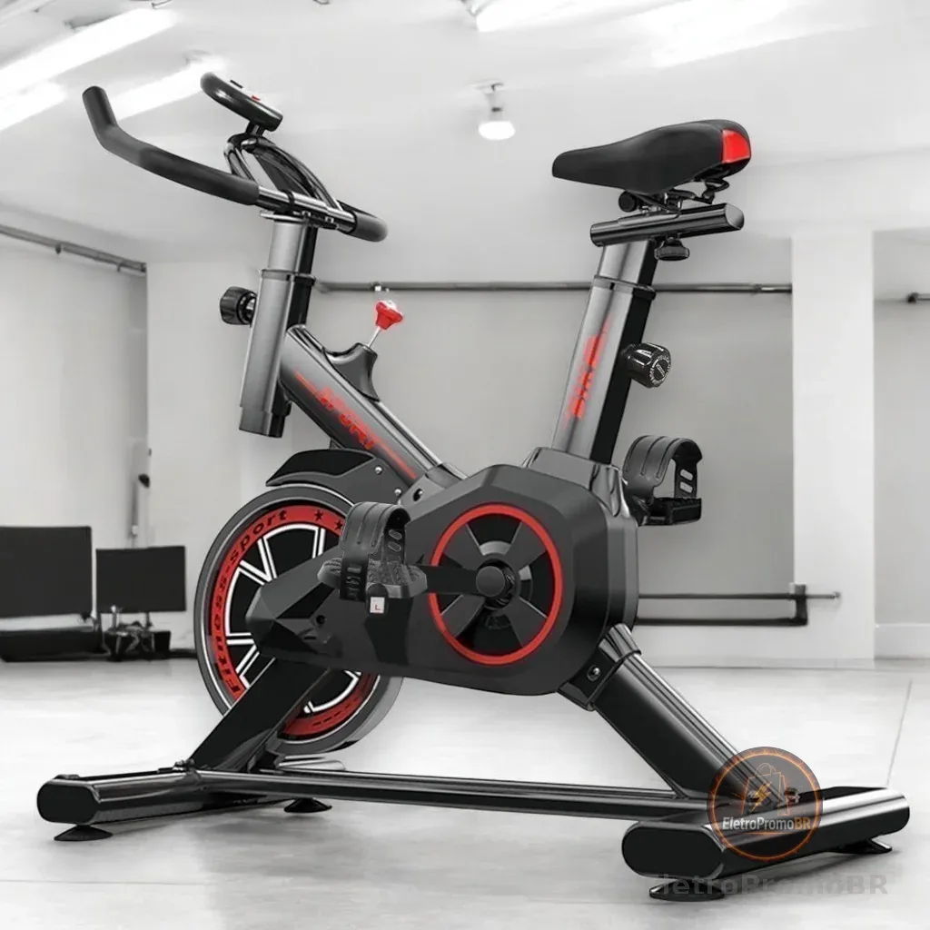 Bicicleta Spinning Ergométrica Para Exercícios Com Monitor Profissional Sport Suporta até 120kg