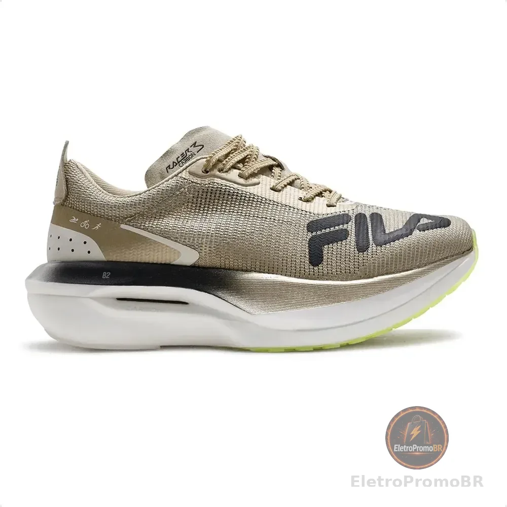 Tênis Fila Racer Carbon 3 Tri Feminino Dourado 35