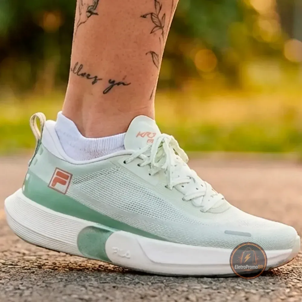 Tenis Corrida Fem Fila Kr7 Pro Speed Tech Placa De Carbono Verde 35 Br