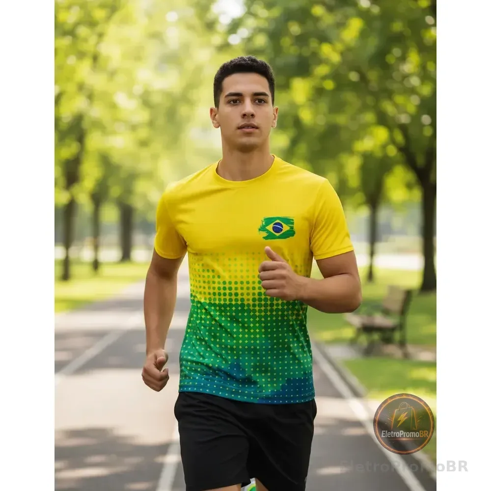 Camiseta Brasil Rumo Ao Hexa Torcida Masculina Futebol Copa Verde E Amarela G