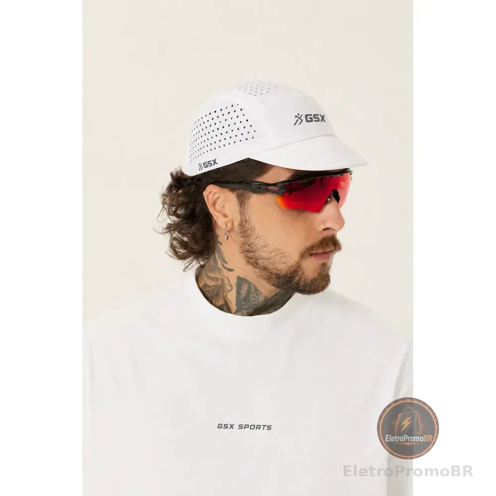 Boné Corrida Aba Curta Ultra Leve Airtech Pro Performance Branco Único