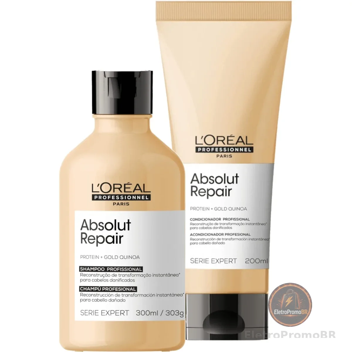 Kit Loreal Absolut Repair Gold Quinoa Shampoo Condicionador