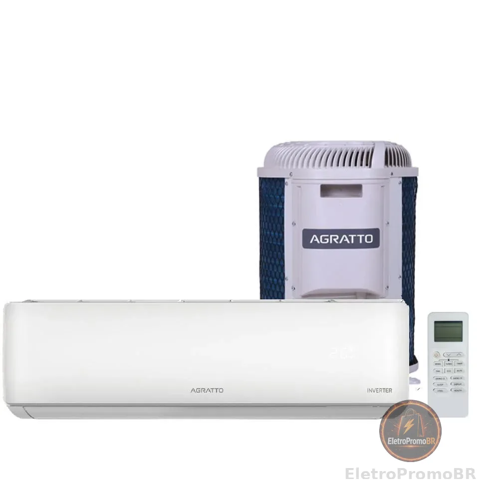 Ar Condicionado Split Agratto Hi Wall Zen Top Inverter 9.000 Btu/h Frio Monofásico Branco ZICST9F-02 220V
