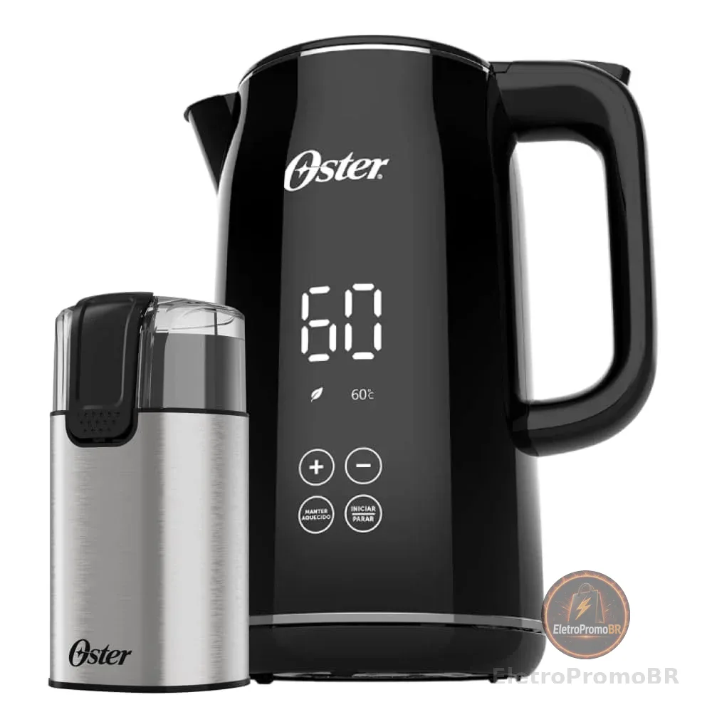 Oster Kit Chaleira Digital 1,7L e Moedor de Café Elétrico Oster - 127V