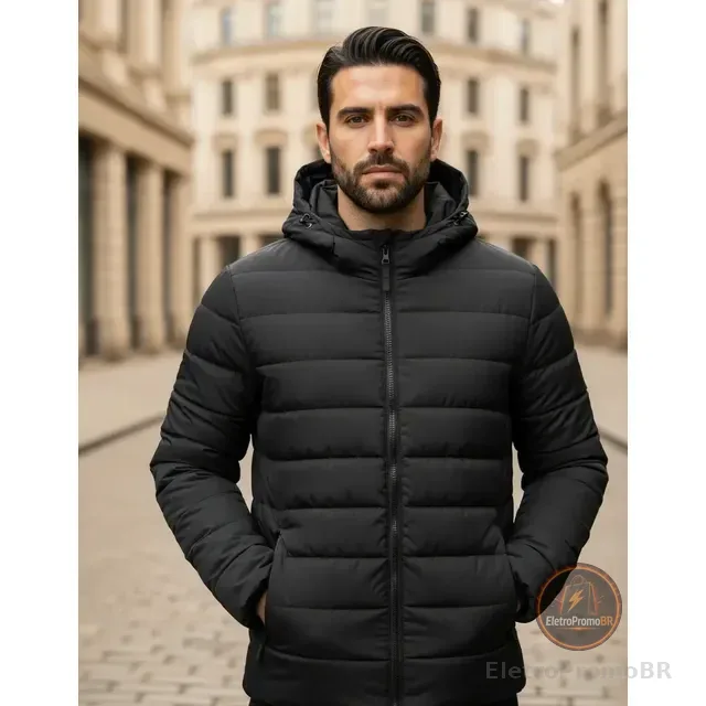 Jaqueta Puffer De Frio Intenso Blusa Impermeável Inverno