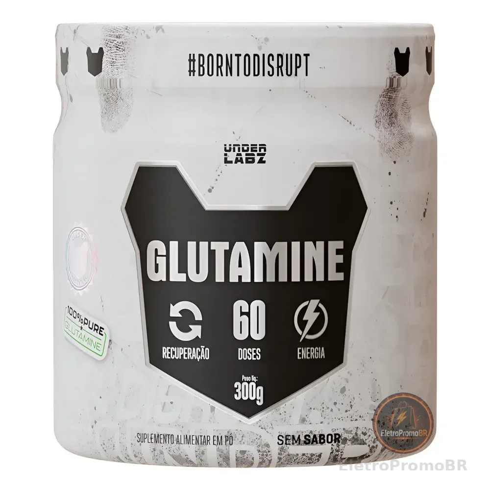 L-glutamina Under Labz Glutapure 100% Pura, Sabor Neutro, 300g Sem Sabor