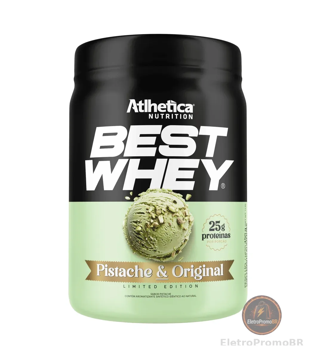 Atlhetica Nutrition Best Whey, Sabor Pistache, 450g, Suplemento Proteico em Pó, 25g de Proteína por Porção, Edição Limitada