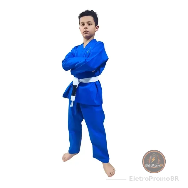 Kimono Jiu-jitsu Infantil Brim Reforçado Acompanha Faixa