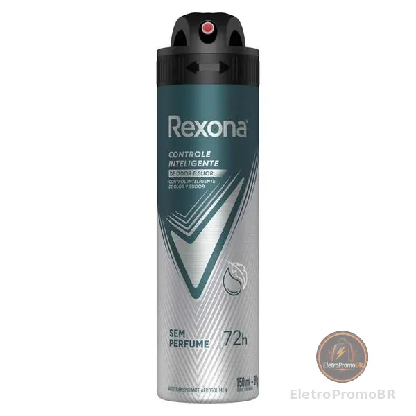 Desodorante Antitranspirante Aerossol Rexona sem Perfume Masculino 72 Horas 150ml