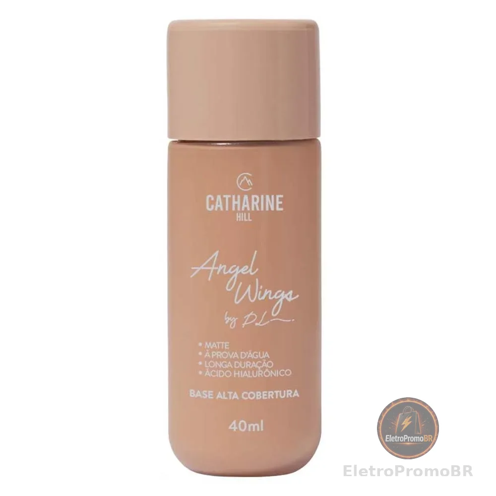 Catharine Hill Base Líquida Alta Cobertura Angel Wings 2022/A4 40ml À Prova D'água Acabamento Matte Vegano Ácido Hialurônico