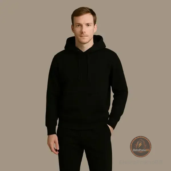 Conjunto Calça E Blusa De Moletom Liso Masculino Unissex