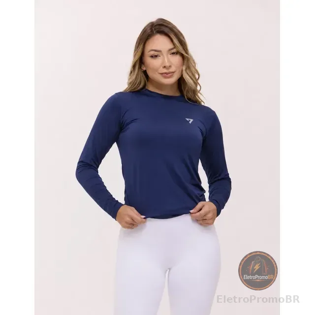 Camiseta Feminina Térmica Manga Longa Proteção Solar Uv