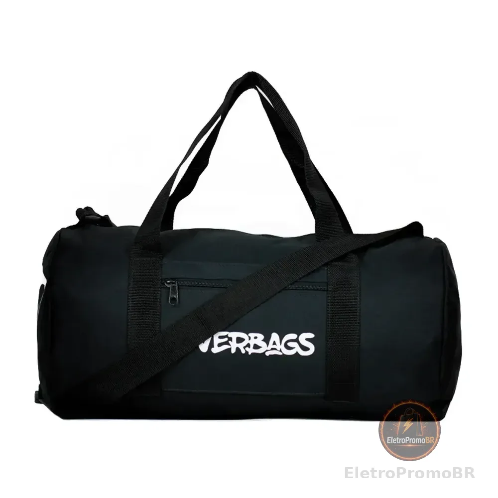 Mala Streetbag Treino Bolsa Academia Fitness Multiuso Estilo Esportiva Preta Preto