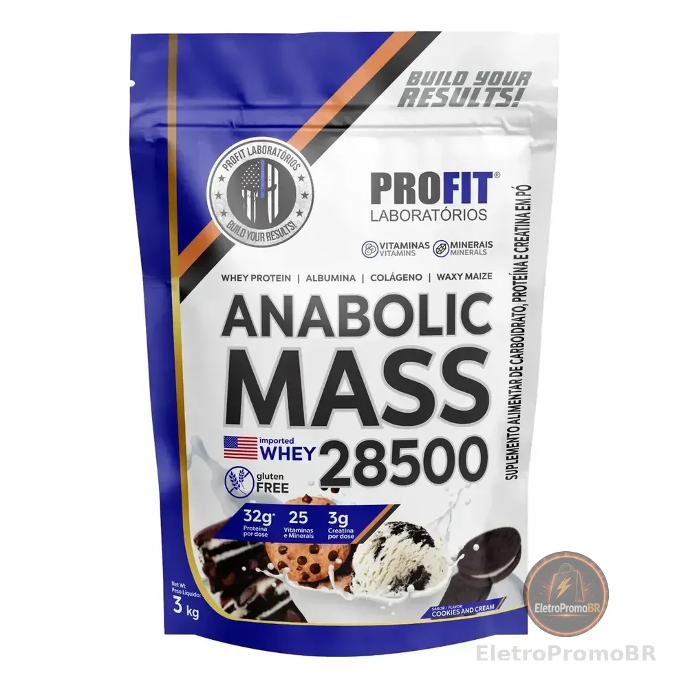 Suplemento En Po Profit Labs Proteínas De Anabolic Mass 28500 Sabor Cookies And Cream X 3kg