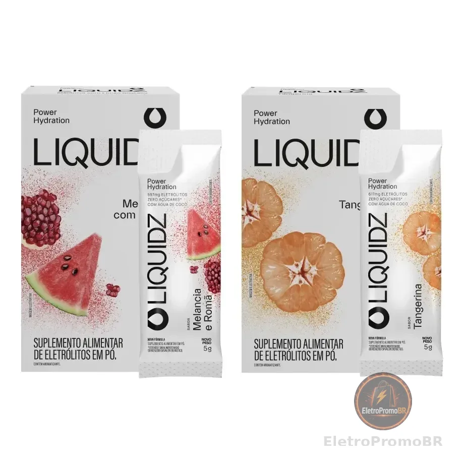 Liquidz® Eletrólitos Zero Açúcar 2 Sabores - 2cx - 12 Sachês