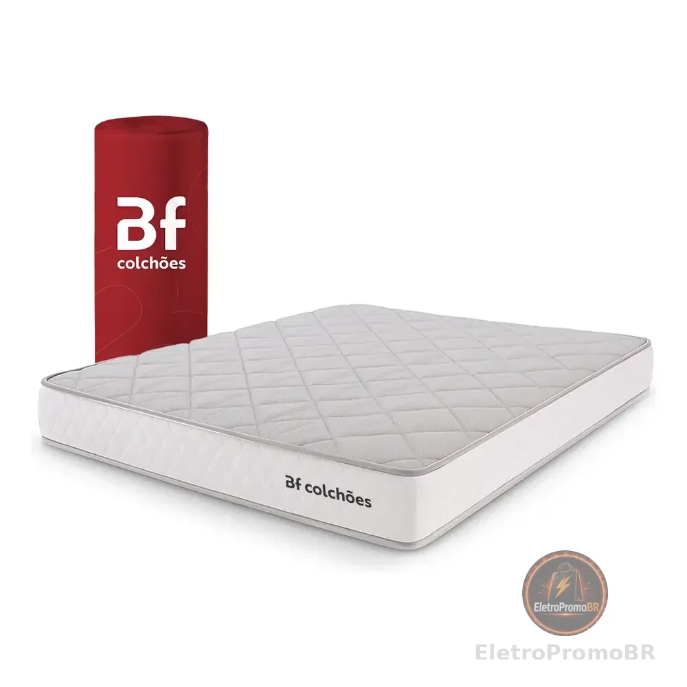 Colchão Casal Ortopédico De Espuma D33 A Vácuo 138x188cm Bf Colchões Branco