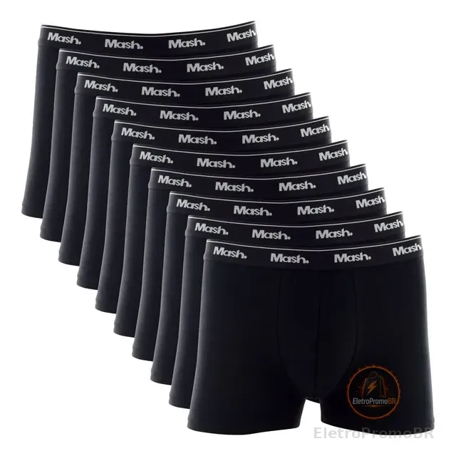 Kit 10 Cuecas Mash Boxer Original Masculino Algodão Atacado