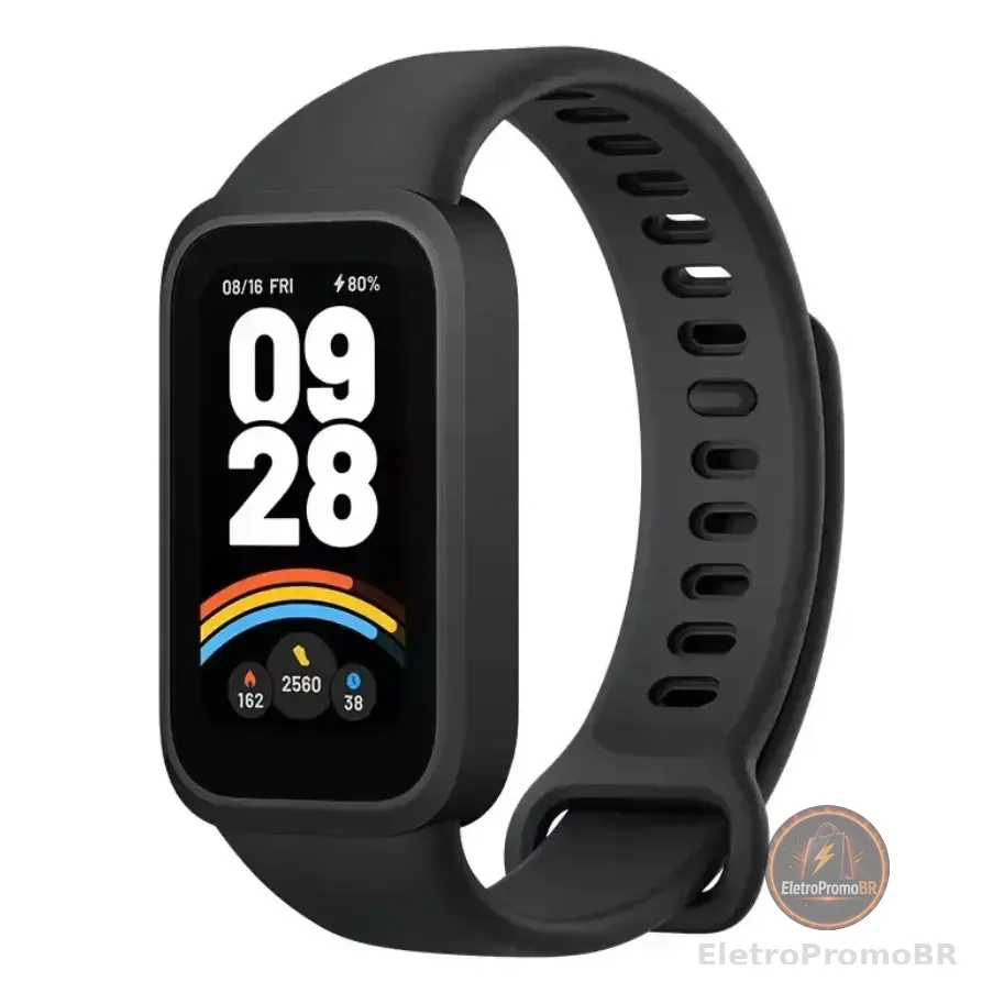 Relógio Smartwatch Smart Band 9 Active Tela 1.47 Caixa Preto Pulseira Preto