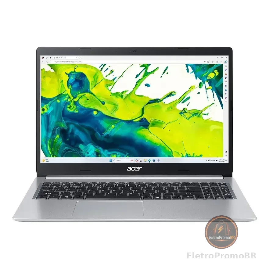 Notebook Acer Aspire 5 A515-45-r043 - Amd Ryzen 5 5500u  16 Gb Ddr4  512 Gb Ssd  Tela 15,6  Fhd Ips  Windows 11 Home  Wi-fi 6 Prateado