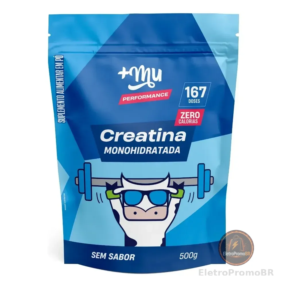 Refil Creatina Monohifratada Sem Sabor 100% Puro 500g +mu Sem Sabor