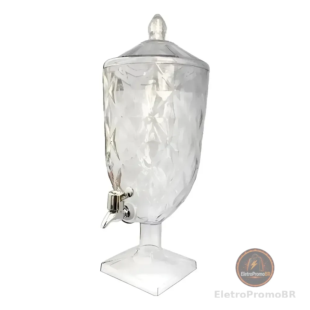 Suqueira Jarra Cristal Acrílico Diamond Água Suco4,5l Xplast