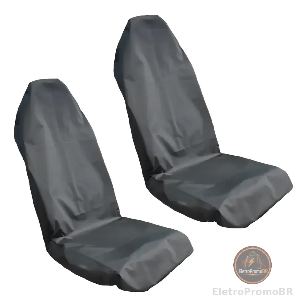 Kit 2 Capas Impermeável Protetora Banco Carro Mecânico Preto