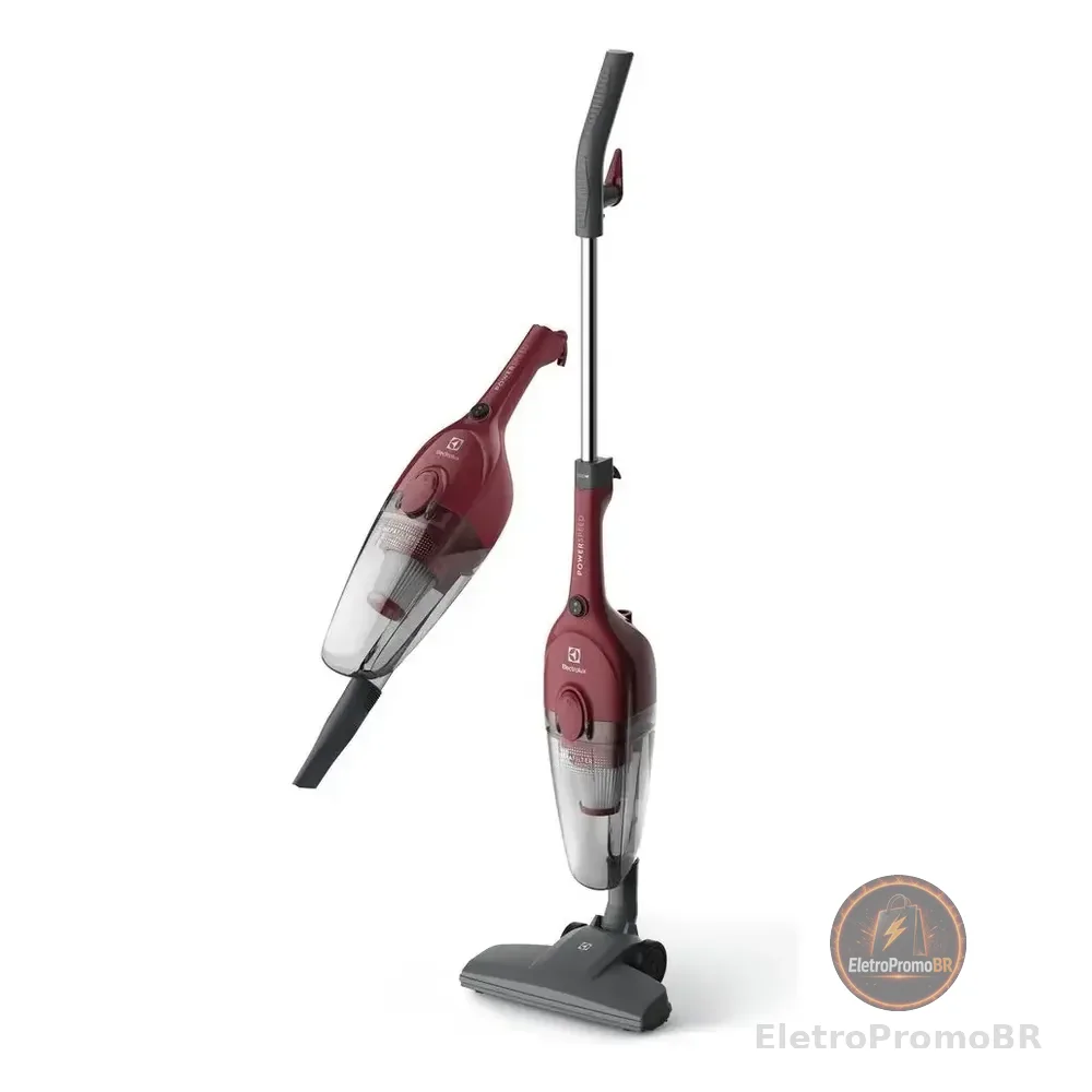 Aspirador De Pó Vertical Com Fio Portátil De Mão 2 Em 1 1100w De Potencia Com Cabo Elétrico De 5 Metros E 1,2 Litros De Capacidade Com Filtro Hepa Electrolux Stk13 Vermelho Chili Red 127v