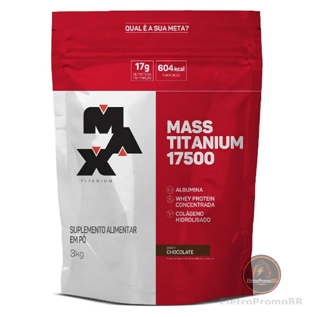 Mass Titanium 17500 (3kg) - Sabor Chocolate