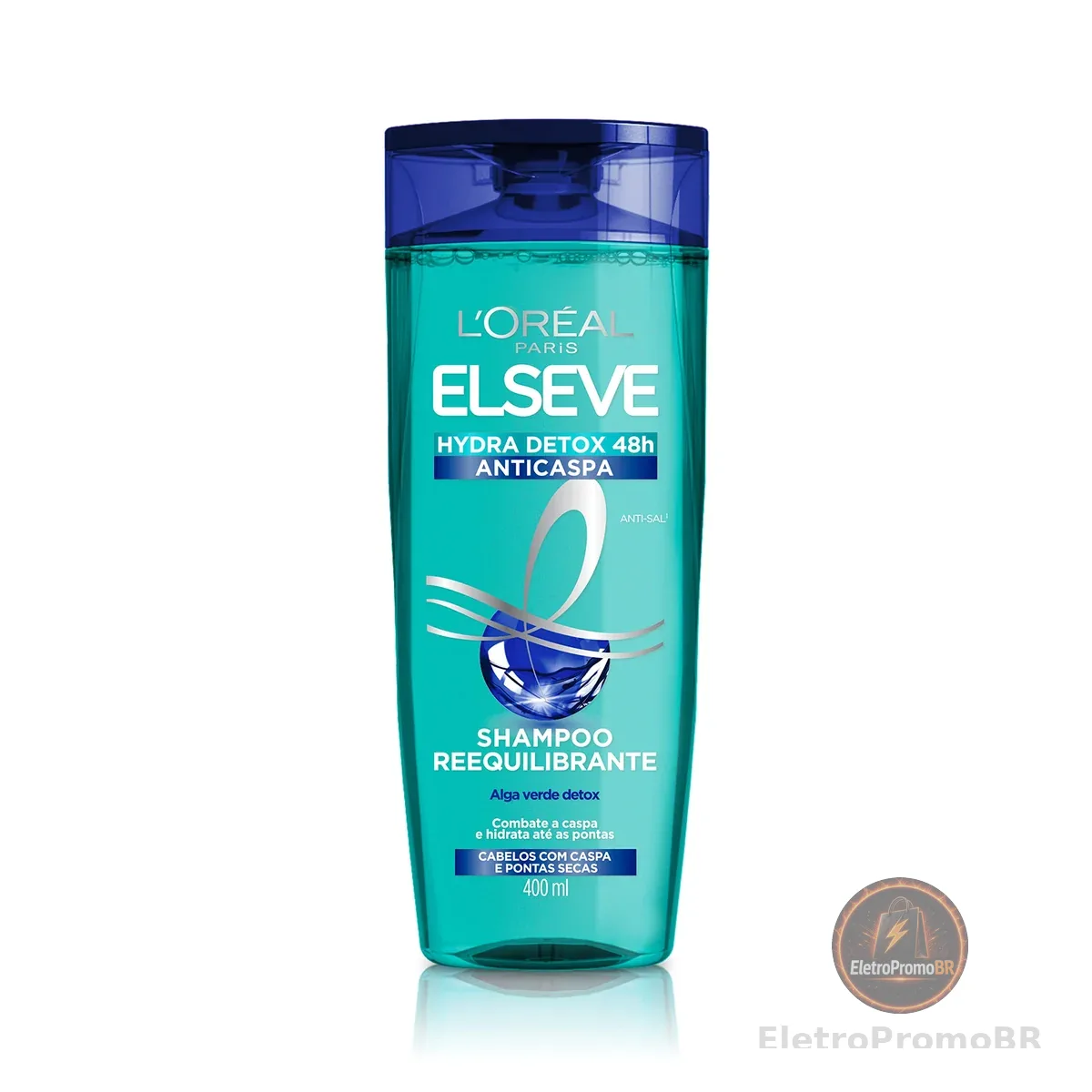 Shampoo L'Oréal Paris Elseve Hydra-Detox Anti-Caspa, 400ml