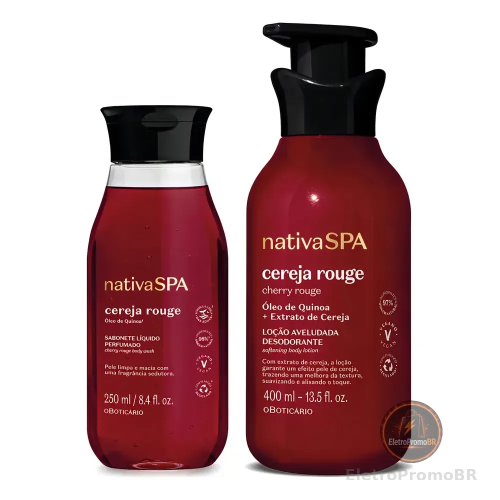 Combo Nativa Spa Cereja Rouge: Loção Corporal 400ml + Sabone