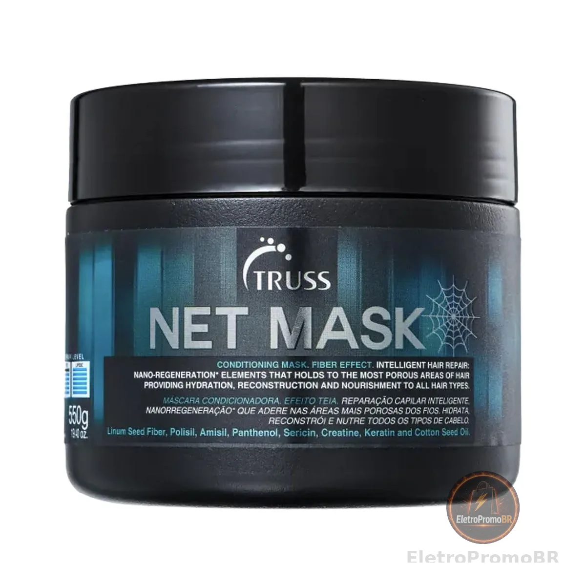 Truss Máscara Net Mask | Reparação Capilar Inteligente com Efeito Teia, Brilho e Maciez | 550g