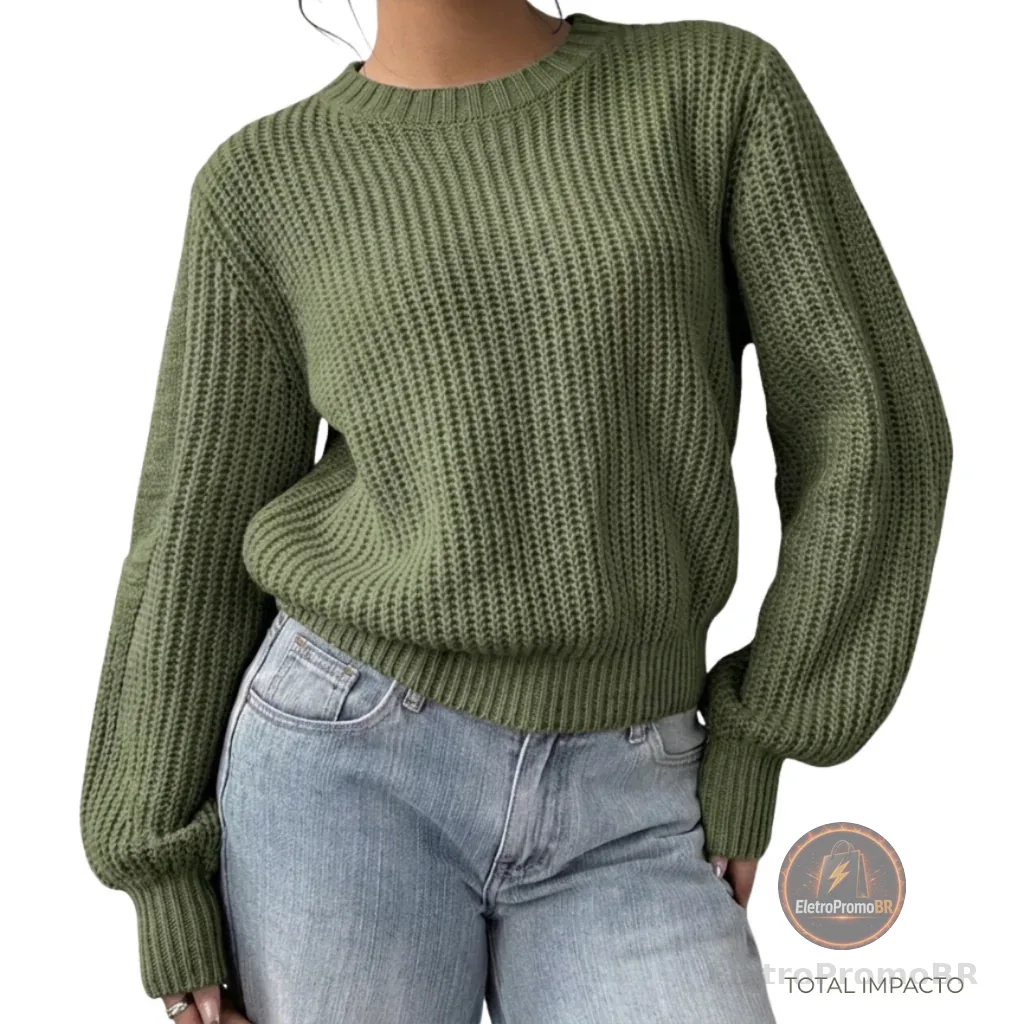 Blusa de Frio Feminina Básica Tricot Estilosa