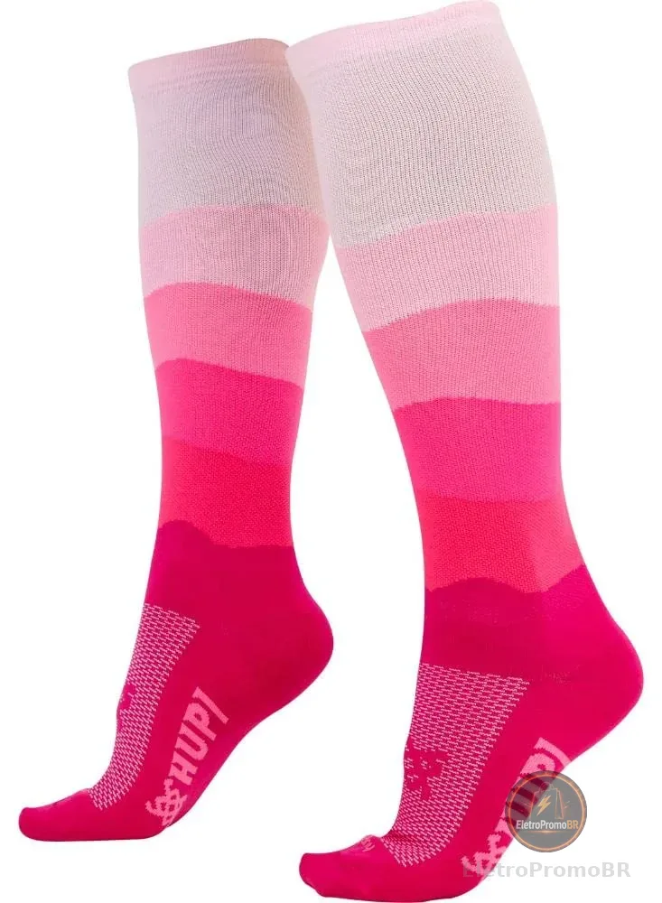 Meia Hupi Longa Colors Rosa