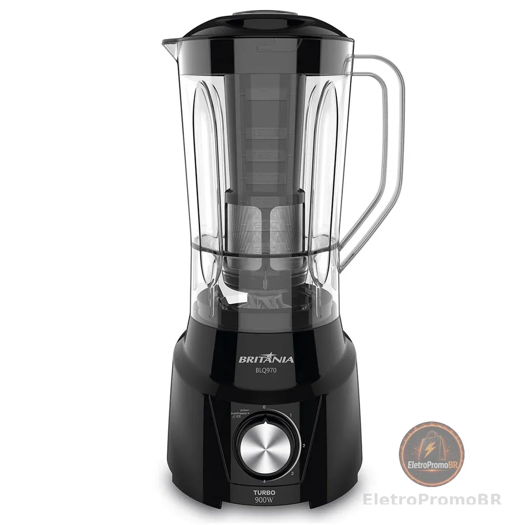 Liquidificador Britânia BLQ970P Turbo 900W