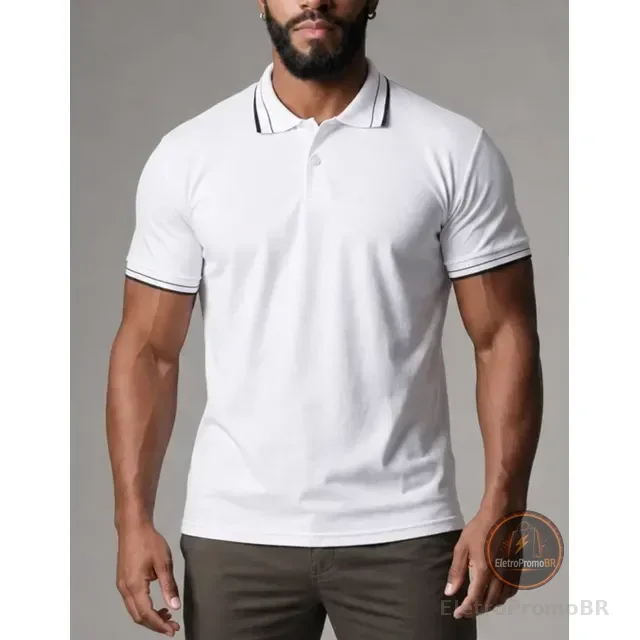 Camisa Gola Polo Masculina Pique Premium Algodão Confortável