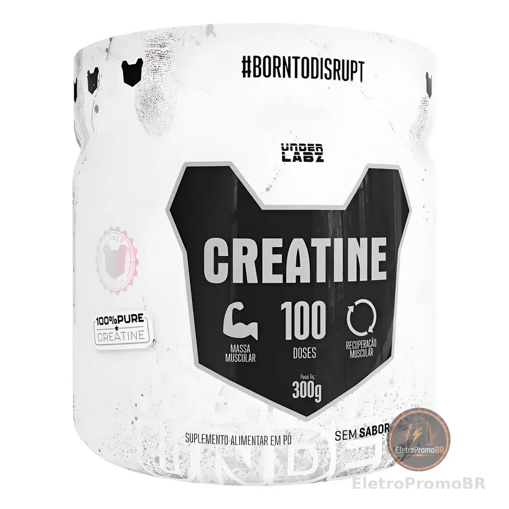 Creatina Borntodisrupt 300gr 100% Pura E Natural Under Labz Neutro