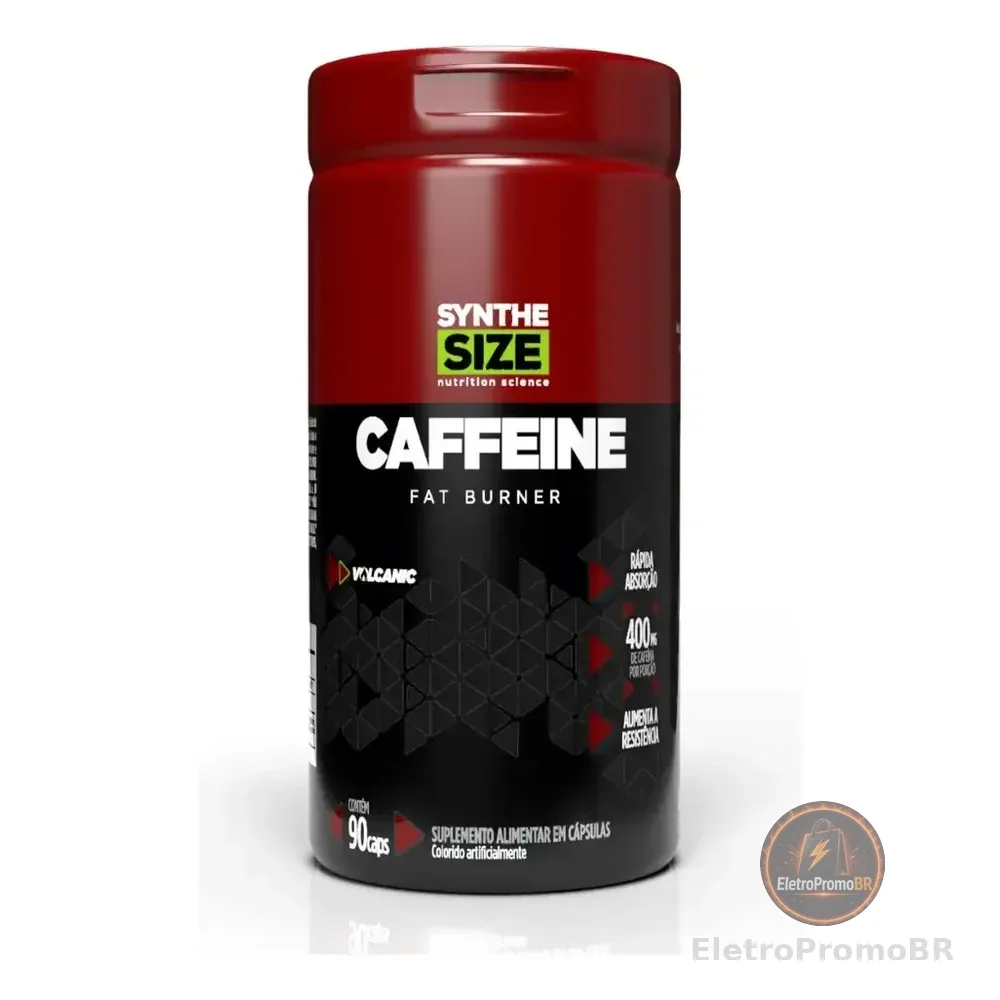 Caffeine Fat Burner Volcanic 90 Cápsulas Synthesize Sabor Sem Sabor