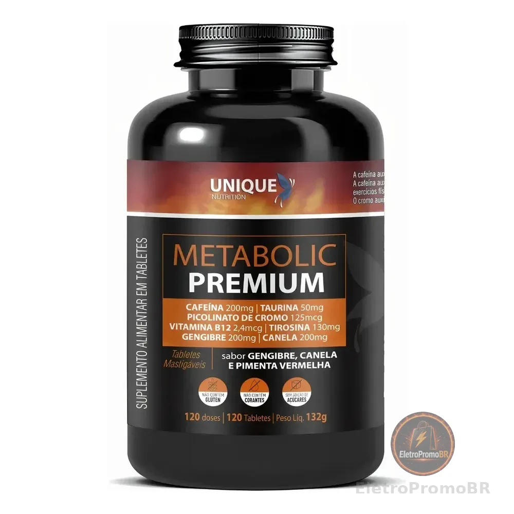 Kit 02 X Metabolic Premium 120 Tabletes - Unique Nutrition Sabor Neutro