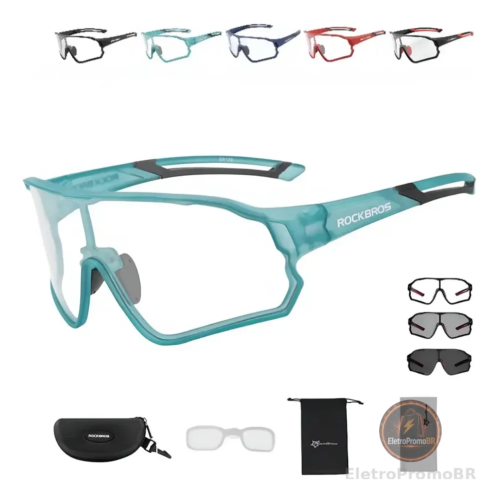 Oculos Ciclista Bike Mtb Speed Fotocromatico Beach Tennis Cor Da Armação Verde