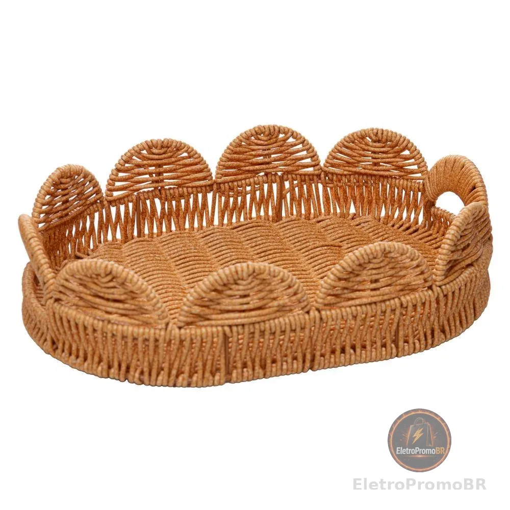 Cesta Botânica 29cm x 20cm x 7cm Rattan Lyor