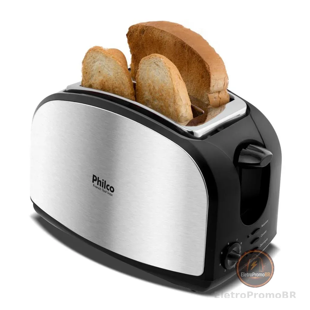 Torradeira Philco Inox 3 funções 900W French Toast