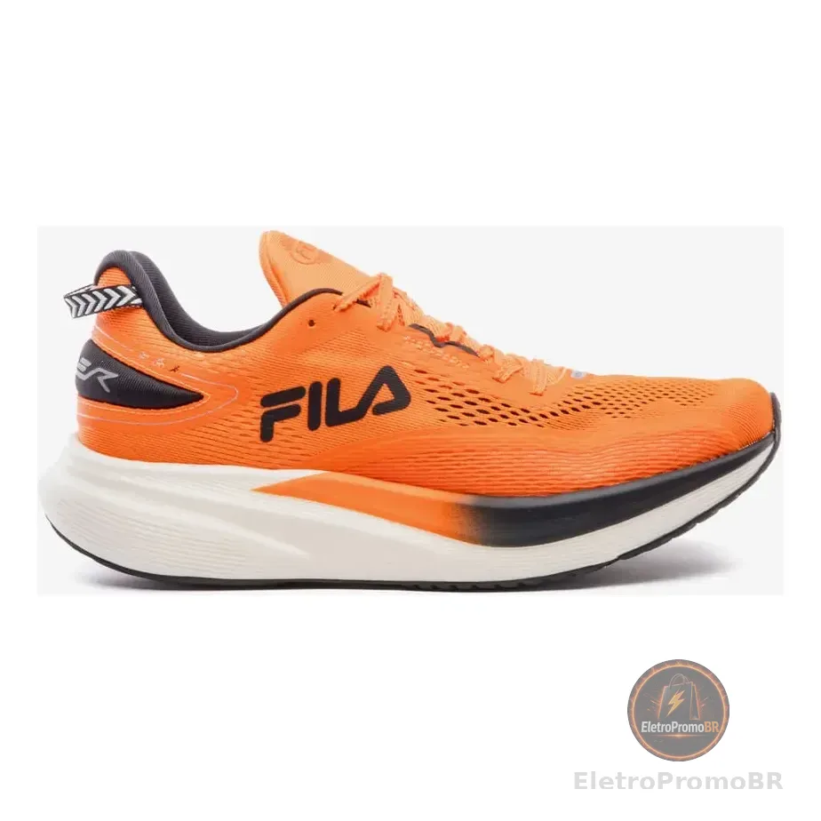 Tênis Original Fila Racer T2 Xtreme Masculino Corrida Laranja Vibrante/preto Liso 42 Br
