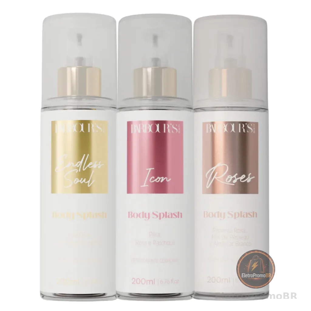 Kit 3 Body Splash Icon Endless Soul  Roses 200ml Barbours